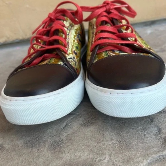 TAFT Jack Sneaker gold brown red lace size 10 (44) - Picture 6 of 11